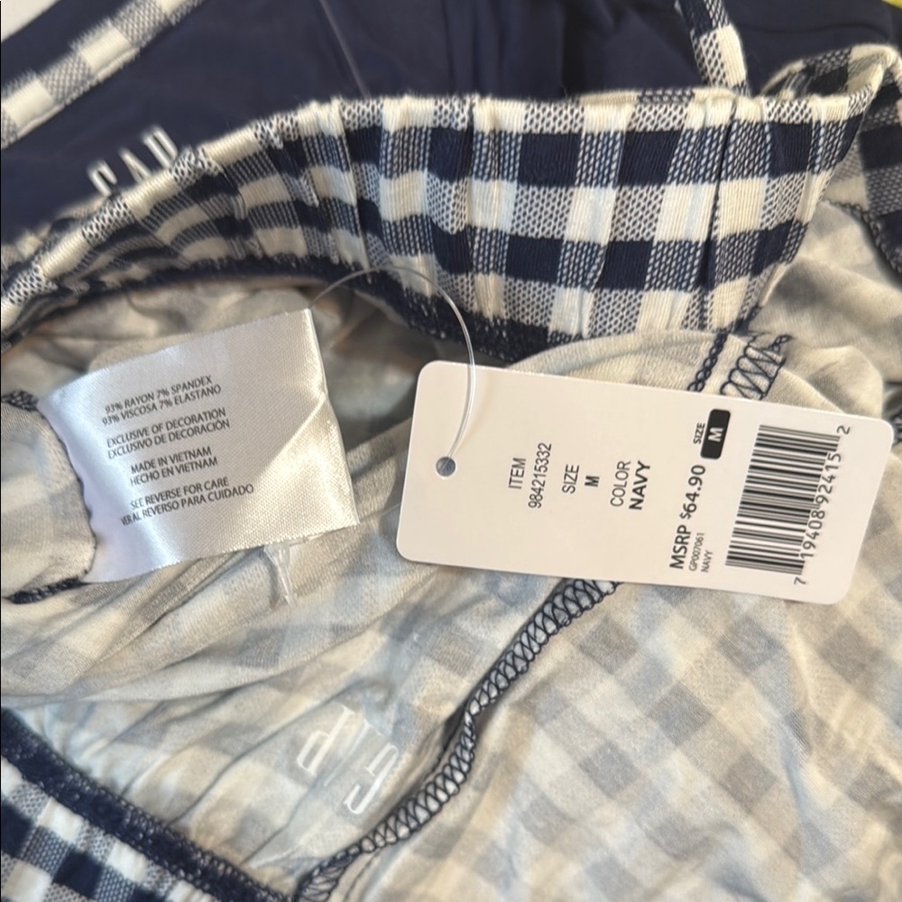 GAP Blue and White Pajama Set Relaxed Fit - Picture 6 of 16
